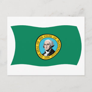 Carte postale du drapeau de Washington