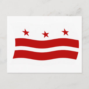 Carte postale du drapeau de Washington D.C.