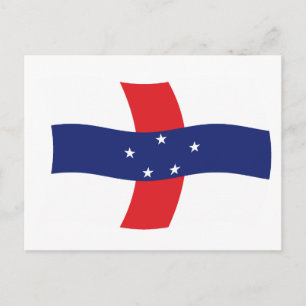 Carte postale du drapeau des Antilles néerlandaise