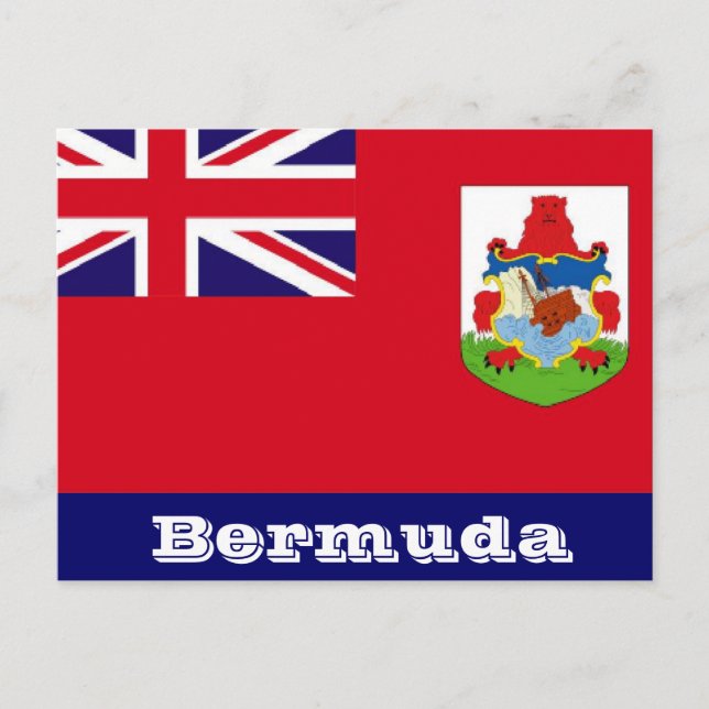 Carte postale du drapeau des Bermudes (Devant)