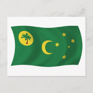 Carte postale du drapeau des îles Cocos