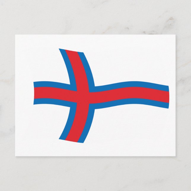 Carte postale du drapeau des îles Féroé (Devant)
