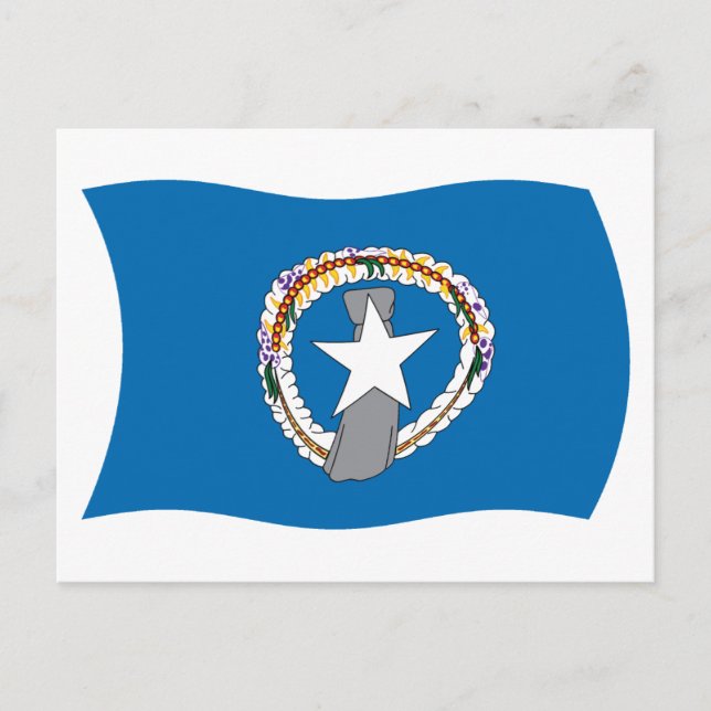 Carte postale du drapeau des Îles Mariannes du Nor (Devant)