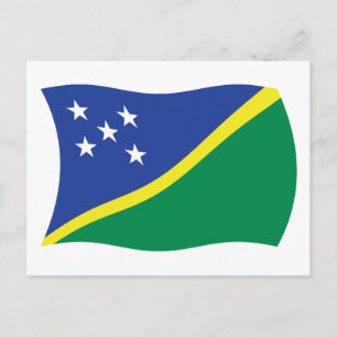 Carte postale du drapeau des Îles Salomon