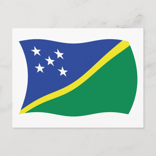 Carte postale du drapeau des Îles Salomon (Devant)