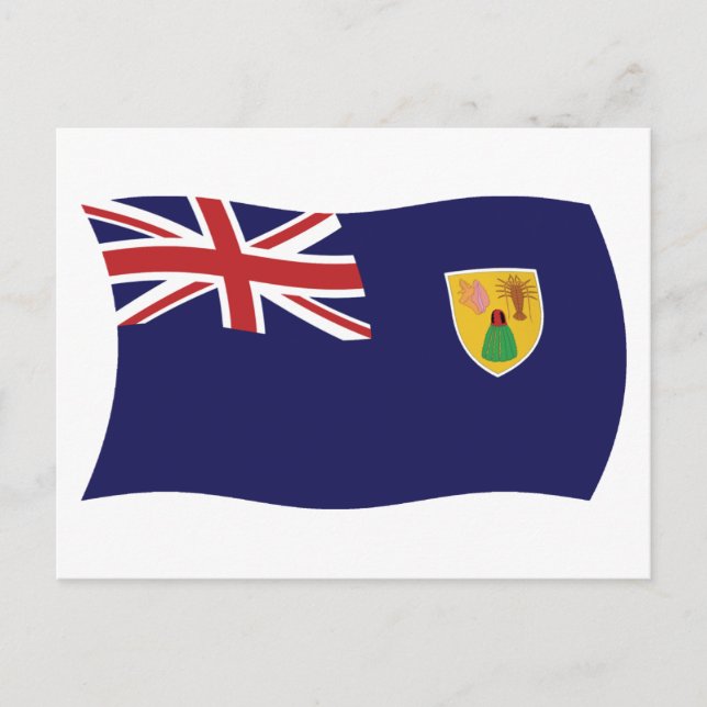 Carte postale du drapeau des îles Turques-et-Caïqu (Devant)