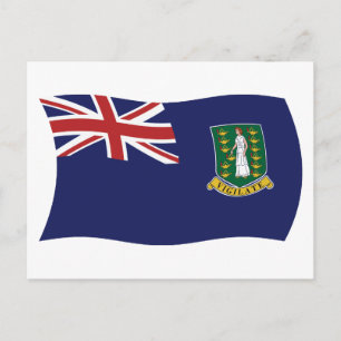 Carte postale du drapeau des îles Vierges britanni