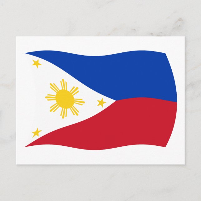 Carte postale du drapeau des Philippines (Devant)