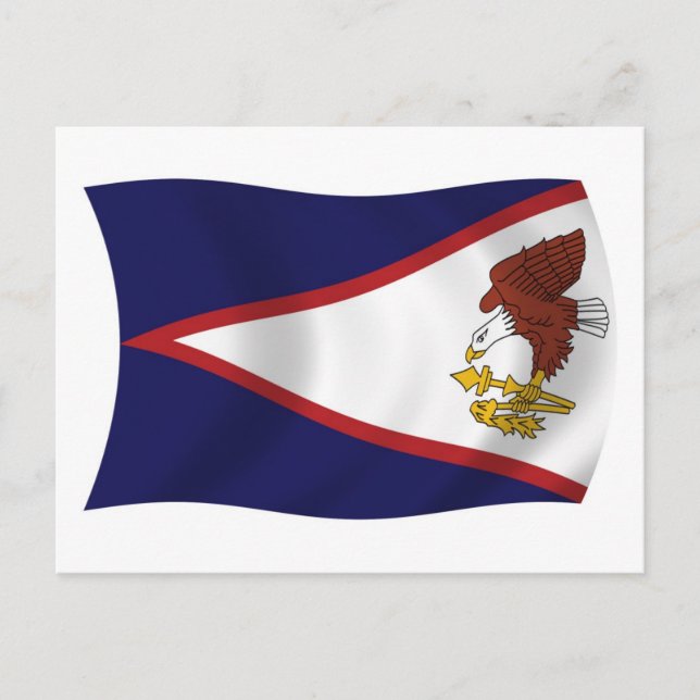 Carte postale du drapeau des Samoa américaines (Devant)