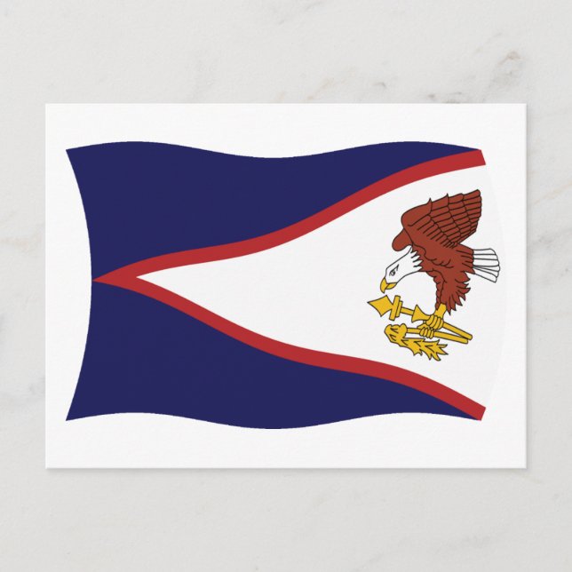 Carte postale du drapeau des Samoa américaines (Devant)