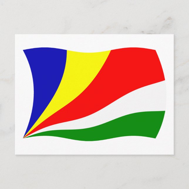 Carte postale du drapeau des Seychelles (Devant)