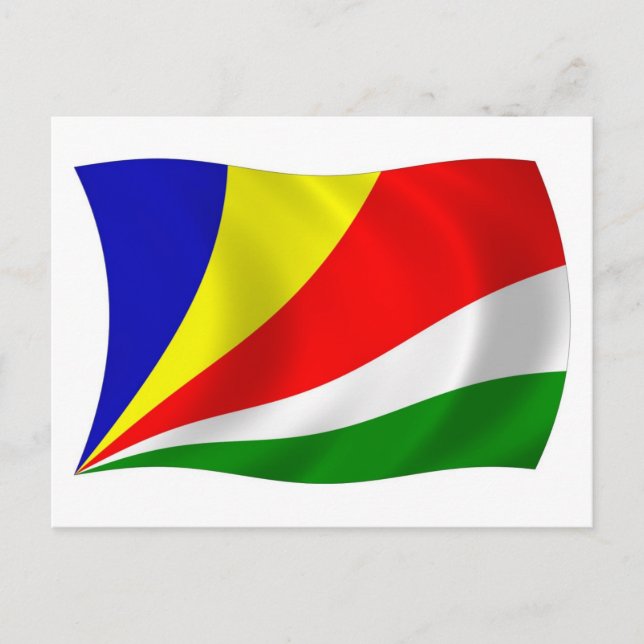 Carte postale du drapeau des Seychelles (Devant)
