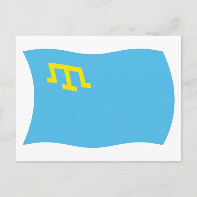 Carte postale du drapeau des Tatars de Crimée (Devant)