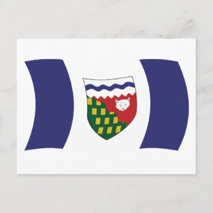 Carte postale du drapeau des Territoires du Nord-O