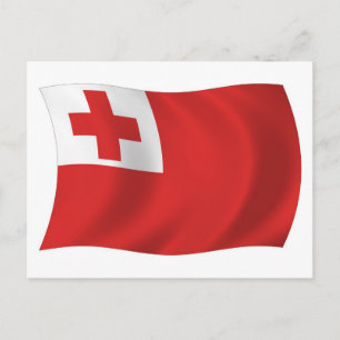 Carte postale du drapeau des Tonga