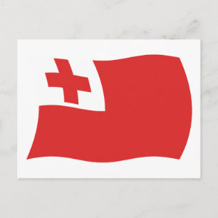 Carte postale du drapeau des Tonga