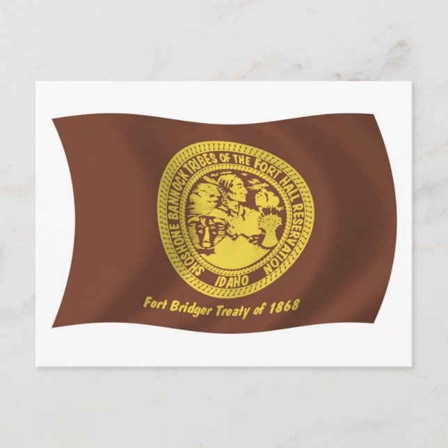 Carte postale du drapeau des tribus Shoshone Banno (Devant)