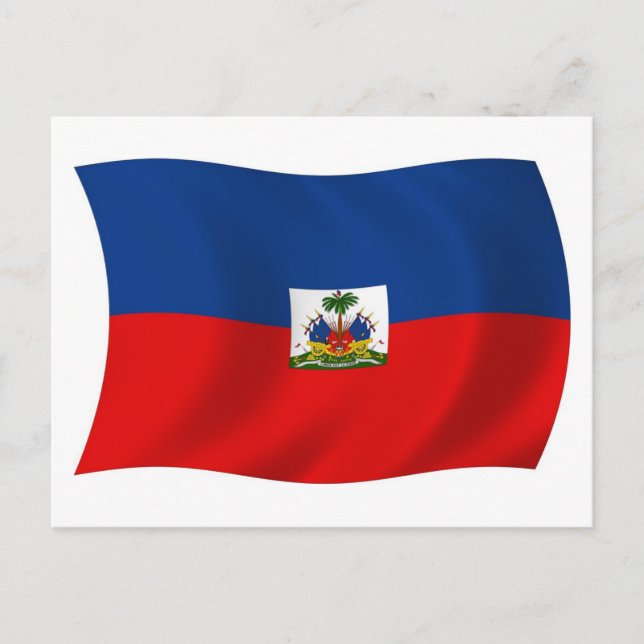 Carte postale du drapeau d'Haïti (Devant)
