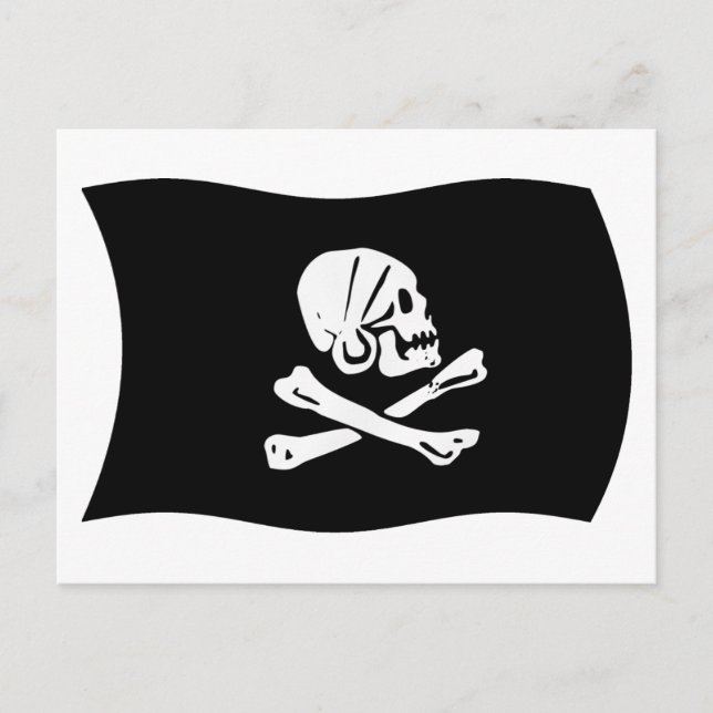 Carte postale du drapeau d'Henry Every (Devant)