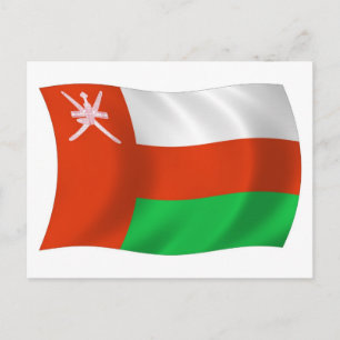 Carte postale du drapeau d'Oman
