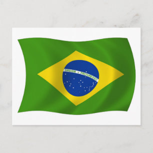 Carte postale du drapeau du Brésil
