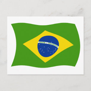 Carte postale du drapeau du Brésil