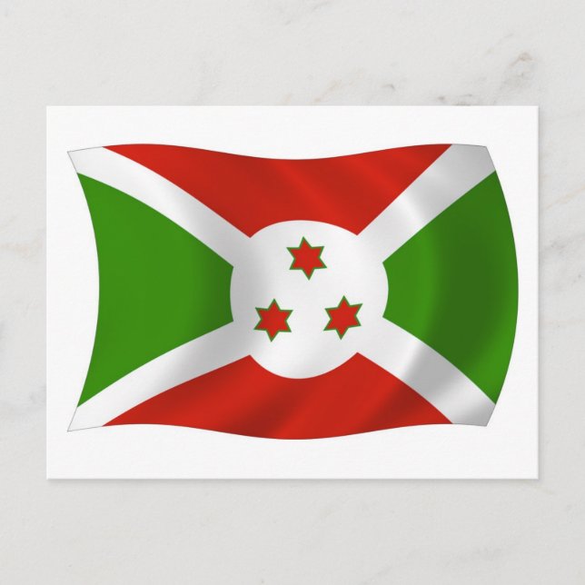 Carte postale du drapeau du Burundi (Devant)