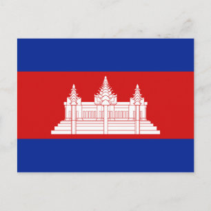 Carte postale du drapeau du Cambodge