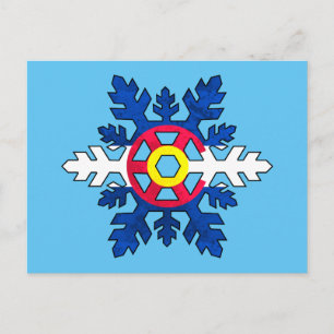 Carte postale du drapeau du Colorado