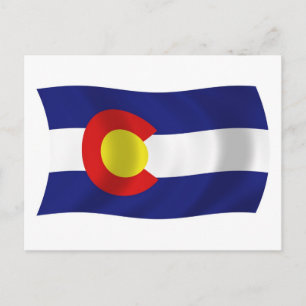Carte postale du drapeau du Colorado