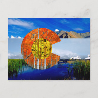 Carte postale du drapeau du Colorado