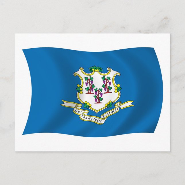 Carte postale du drapeau du Connecticut (Devant)