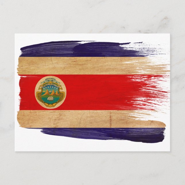 Carte postale du drapeau du Costa Rica (Devant)