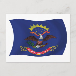Carte postale du drapeau du Dakota du Nord