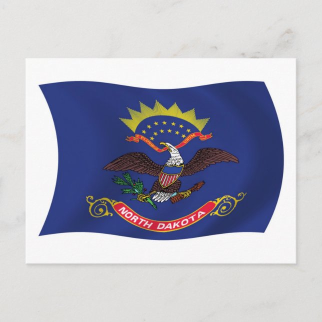 Carte postale du drapeau du Dakota du Nord (Devant)