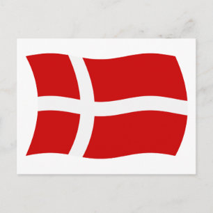 Carte postale du drapeau du Danemark