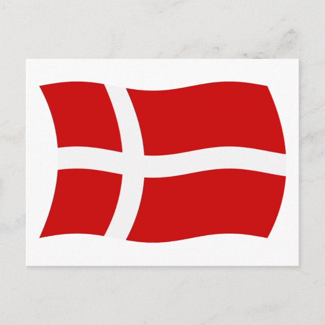 Carte postale du drapeau du Danemark (Devant)