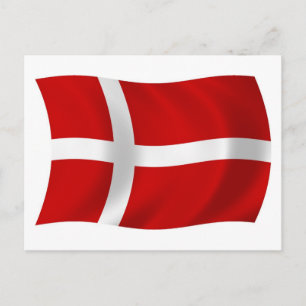 Carte postale du drapeau du Danemark