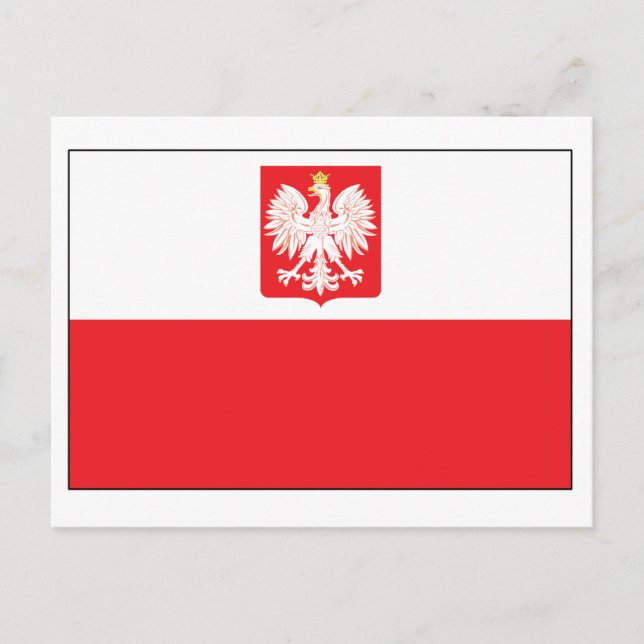 Carte postale du drapeau du faucon polonais (Devant)