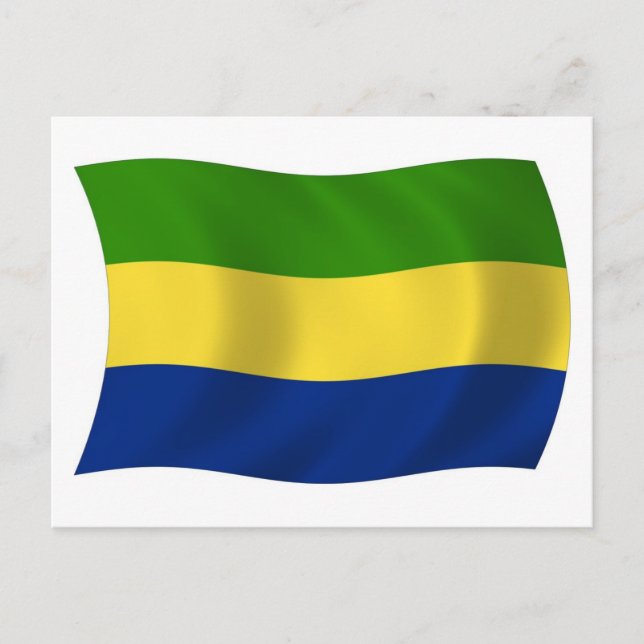 Carte postale du drapeau du Gabon (Devant)