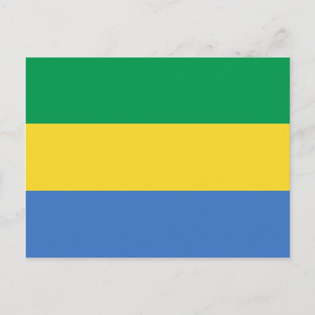 Carte postale du drapeau du Gabon (Devant)