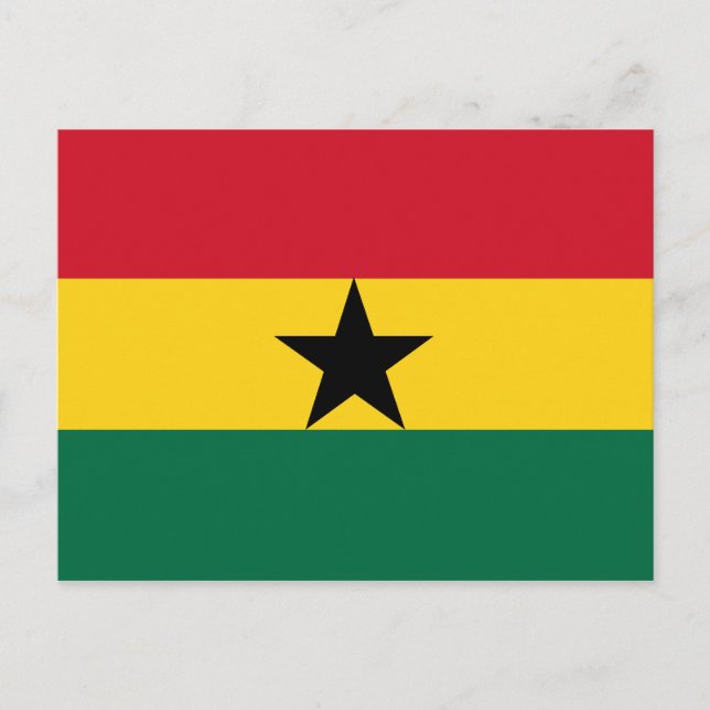 Carte postale du drapeau du Ghana (Devant)