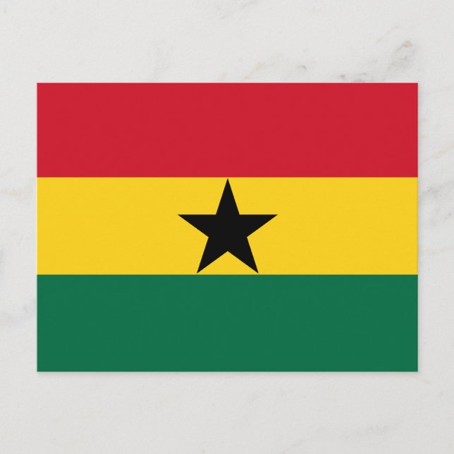 Carte postale du drapeau du Ghana (Devant)