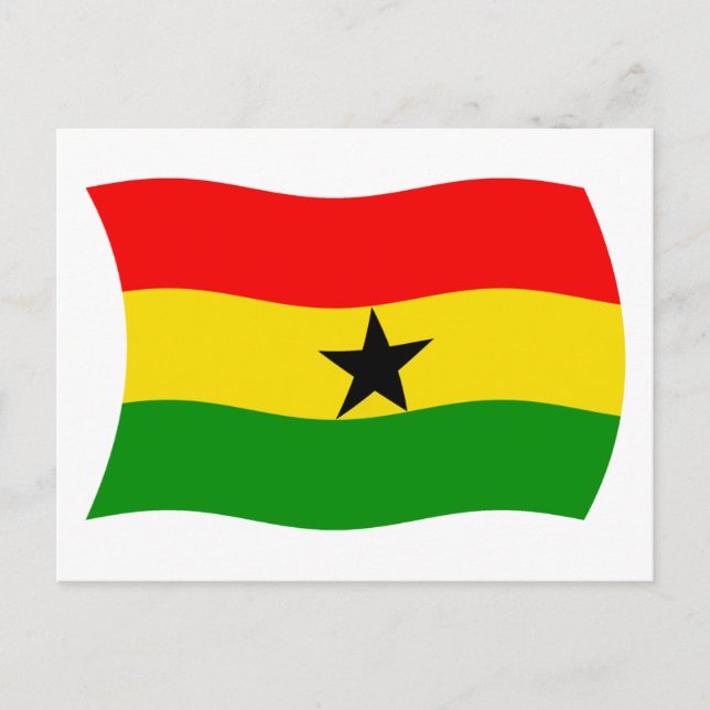 Carte postale du drapeau du Ghana (Devant)