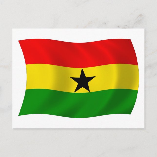 Carte postale du drapeau du Ghana (Devant)