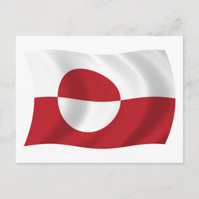 Carte postale du drapeau du Groenland (Devant)