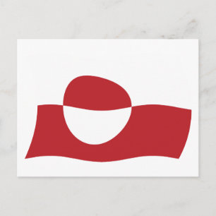 Carte postale du drapeau du Groenland