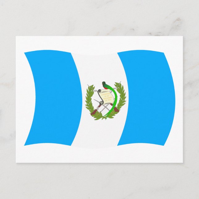 Carte postale du drapeau du Guatemala (Devant)
