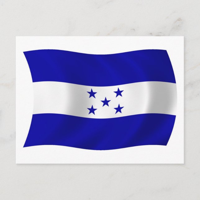 Carte postale du drapeau du Honduras (Devant)