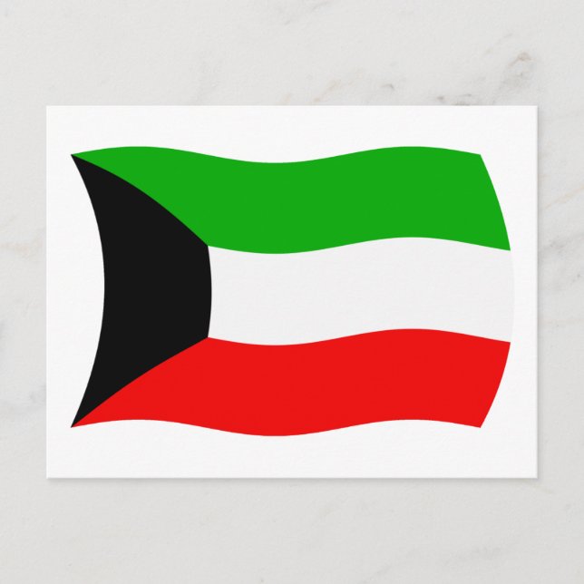 Carte postale du drapeau du Koweït (Devant)